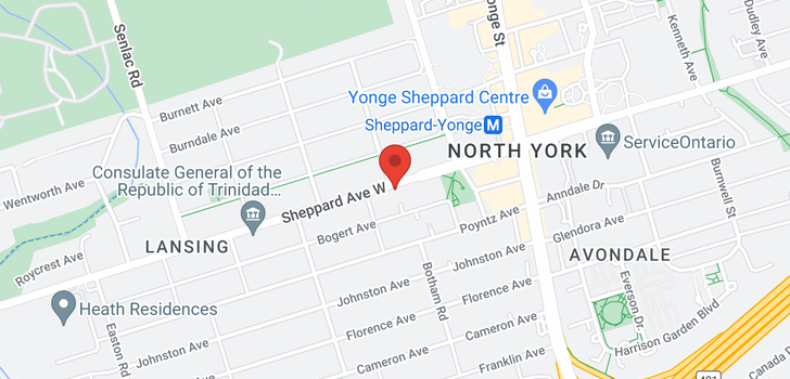 map of 87 SHEPPARD AVE W